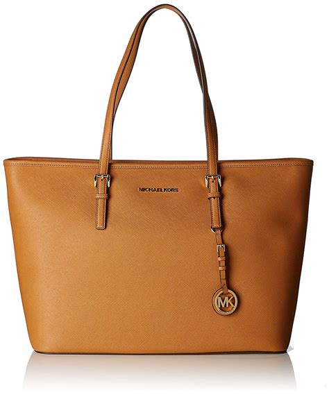 michael kors jet set medium travel tote mandarin|Michael Kors medium tote bag.